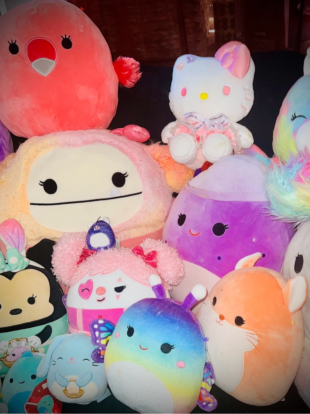 Squishmallows Rainbow Pastel Plush Lot - Pink Purple Blue Orange White etc.